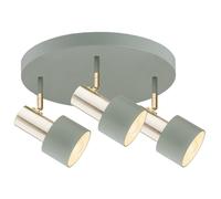 Argon Doria lámpara de techo 3x15 W latón-verde 6007