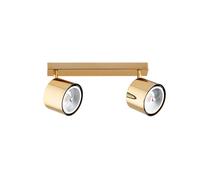 Argon Downlight Chloe orientable, 2 luces, acero color latón