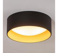 Argon Lámpara de techo Riu, negro/dorado, acero, Ø 35 cm