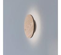 Argon Orios aplique de pared LED, madera, Ø 20 cm, foco indirecto