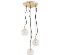 Argon Oviedo lámpara colgante 3x15 W latón-transparente 1463