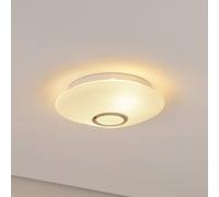 Argon Plafón Cyril de cristal, blanco-latón