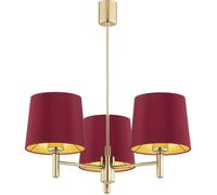 Argon Ponte Plus lámpara de techo 3x15 W latón-rojo 6266