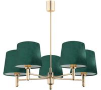 Argon Ponte Plus lámpara de techo 5x15 W latón-verde 2145