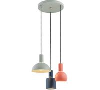 Argon Sines lámpara colgante 3x15 W negro-latón-verde 1479