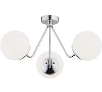 Argon Tomar lámpara de techo 3x15 W cromo-vidrio opalino 1477