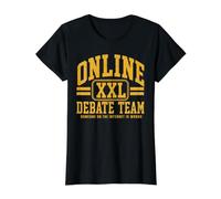 Argumento Divertido de Internet del Equipo de Debate XXL en línea Camiseta gráfica económica, Mujer, Negro, L