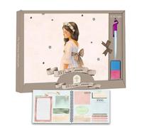 Arguval| Libro de firmas comunión niña con bolígrafo multifunción y tampón de Huellas, Libro Recuerdos Fotos comunión, 29.5x23.5cm, Apaisado,Tapa Dura, Regalo Primera comunión,Recuerdos Comunión