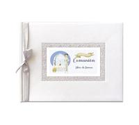 ARGUVAL Libro de firmas Comunión niño Altar, 27,5 x 23 cm, 64 páginas, Libro de Invitados, Libro de firmas, Recuerdo comunión, Libro en Blanco para firmas Fotos, Álbum Recuerdo, comunión