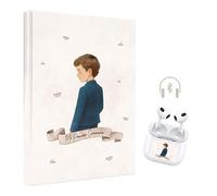 ARGUVAL Libro de Mi Primera Comunión Niño con Auriculares Bluetooth, Tapa Dura 29x24 cm, 44 Páginas a Color, Incluye 20 Páginas para Fotos, Cable de Carga, Caja de Regalo, Regalo comunión