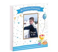 ARGUVAL| Libro para Fotos de comunión Globo niño| Recuerdo de comunión, Libro de comunión 44 páginas a Todo Color, Tapa Dura.