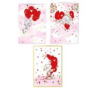 ARGUVAL Tarjeta Osito Love 3D 13x19 +sobre-4mod