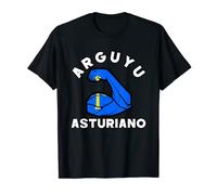 Arguyu Asturiano Diseño con Bandera de Asturias sobre Brazo Camiseta