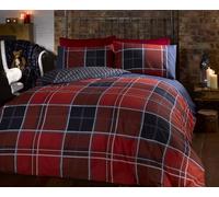 Argyle - Funda de edredón para Cama de Matrimonio, Rojo, Suelto