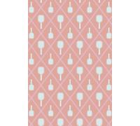 Argyle Pickleball 6x9" Notebook: Lined Journal with a Repeating Design of Argyle Stripes and Pickleball Paddles in Peach, Pink, and White