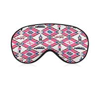 Argyle y las banderas británicas Máscara para dormir con los ojos vendados Cubierta linda para sombra de ojos con correa ajustable para mujeres Hombres Noche
