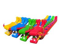 ARHEORMUH Juego de Equipo 4pcs Team Building Games for Work, Teamwork Outdoor Group Activities PVC Inflatable Dragon Boat, School Sports Day/Field Day Competition(9 seats/L-6M)