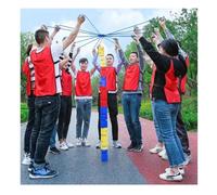 ARHEORMUH Juego de Equipo Juegos De Torre De Bloques De Construcción, Aulas, Eventos Corporativos, Juegos For Mejorar Las Habilidades De Comunicación(Red,10PCS)