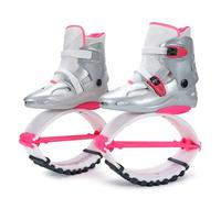 ARHEORMUH Jumps Botas Botas de Salto para Fitness Moon Boots, Botas de Running antigravedad para Mujer, Color Rosa y Plateado, Capacidad de Carga: 55-90 kg(M 35-37EU)