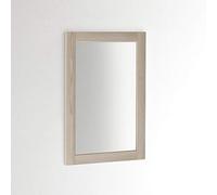 ARHome Espejo de Pared, 90 x 60 cm, Fresno Crema, Espejo, Made in Italy