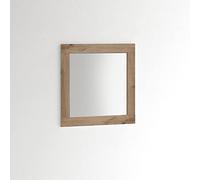 ARHome Espejo de Pared Cuadrado, 60 x 60 cm, Roble Rústico, Espejo, Made in Italy