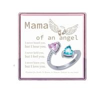ARHTF Anillo conmemorativo de aborto espontáneo para mamá de un ángel, regalo para madres que sufrieron un aborto espontáneo, Medium, Latón, Sin piedra preciosa