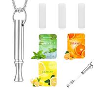 ARHZ 1 collar de respiración de aromaterapia, 9 puntas de repuesto, menta, limón y naranja, para ejercicios de meditación y respiración, regalo unisex