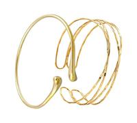 ARHZ 2 Pcs Anillo de Brazo para Mujer, Metal Geométrico, Joyas para Mujer, Anillo de Brazo, Regalos, Perfectos para Novias, Esposas, Regalos para Mamás