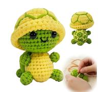 ARHZ Kit de Crochet para Principiantes, Kit de Amigurumi para Hacer Animales (con instrucciones), para Adultos y Niños que Están Aprendiendo a Tejer - Tortuga