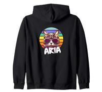 Aria - Bonito Nombre de niña con un Gato Genial Sudadera con Capucha