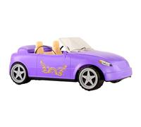 Aria MGA's Dream Ella Coche de juguete para niños - Caben dos muñecas de moda de 29 cm - Incluye cinturones de seguridad, espejos y ruedas móviles - Edad: 3+ años - Morado