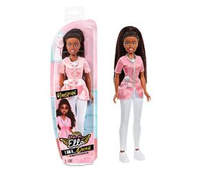 Aria MGA's Dream Ella I AM Muñeca de moda - Doctora - Juguete coleccionable - Muñeca de moda de 29 cm con sartén - Incluye vestido y gorro de chef - Edad: 3+ años - Yasmin