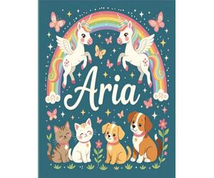 Aria Personalized Coloring Book: This fun and engaging kids coloring book features a bright, glossy cover with a cool original girl-themed design and ... and screen-free fun at home or on the go.