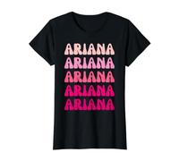 Ariana First Name Minimalist Design Camiseta gráfica económica, Mujer, Negro, XL