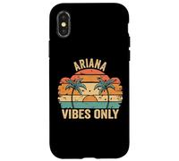 ARIANA Vibes Only Cute Retro Girls ARIANA Name Carcasa para iPhone X/XS