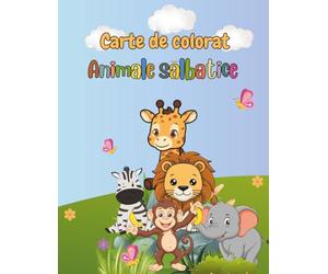 AriArt Kids - Carte de colorat: Animale sălbatice: Desene de colorat create cu drag pentru micii iubitori de animale | Dezvoltă imaginația, ... (AriArt Kids - Colecția de cărți de colorat)