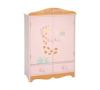 ARIAS-Armario de Madera de la colección Nature. Incluye un Juego de Cinco Perchas y Dos cajones. Medidas:40x20,50x61 CM. Juguete Niños +3 años (ARI21581)