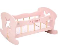 ARIAS-Cama balancín de Madera de la colección Nature. Incluye una Almohada y Colcha a Juego. Medidas: 50x39,5x29,5 CM. Juguete Niños +3 años (ARI21583)