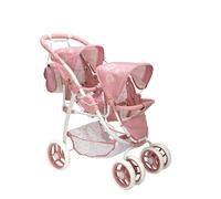 ARIAS-Coche Paseo gemelar Elegance. Plegable, con Ruedas Delanteras giratorias y Manillar Ajustable. Incluye Bolso. Altura Manillar de 49 a 80 cm. Medidas: 46x73x72 CM.Juguete Niños +3 años(ARI40924)