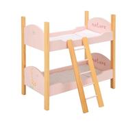 Muñecas Arias Litera de madera Nature – Incluye escalera, 2 almohadas y 2 colchas – +3 años