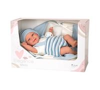Muñeca Elegance 35 Cm Babyto Azul Con Manta Incluye Chupete (muñeco De Peso) (muñecas Arias - 60751)