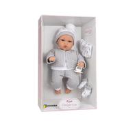 Arias Muñeca Reborn Elegance De 33 Cm Con Accesorios Incluidos 3 Años+ Gris