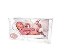 ARIAS - Muñeca Reborn MIA de 45 cm con Saco de Dormir, Bebé Realista con Body Blanco, Chupete y Chupetero, Extremidades de Vinyl y Cuerpo Blando, Juguete para Niños y Niñas +3 años (ARI98115)