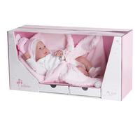 ARIAS - Muñecas Arias - Reborn Roció de 45 cm con Manta, Bebé Realista con Extremidades de Vinyl y Cuerpo Blando Arias 98020