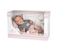 ARIAS Muñecas Muñeca Edur con Vestido Rosa y Manta de 40 cm