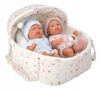 ARIAS-Muñecos Elegance de 26 CM BABIS Gemelos con Ropa y capazo a Juego, en Bolsa. Juguete Niños Todas Las Edades (ARI50866)
