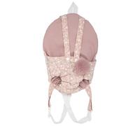 ARIAS - Portabebé Rosa para Muñecos de 40-45 cm, Estampado de Florecillas Blancas y Pompón Rosa para Bebé Reborn, Accesorio para Muñecas, Juguete para Niños y Niñas +3 años (ARI06320)
