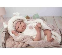 Muñeca Reborn Anna con Mantita y Peluche 40 cm