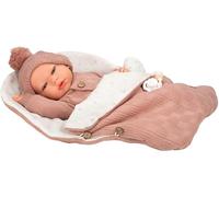 Arias-Reborn 40 cm ELBA.Bebé realista con ropia rosa.Incluye saco de dormir,chupete,chupetero,pañal,libro de familia y certificado de autenticidad.Peso de un Bebé Real.Juguete Niños +3 años (ARI98180)