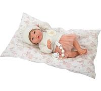 Muñecas Arias Bebé Reborn Julia 40 cm ropita rosa/blanca (cojín, chupete, pañal) +3 años (ARI98188)